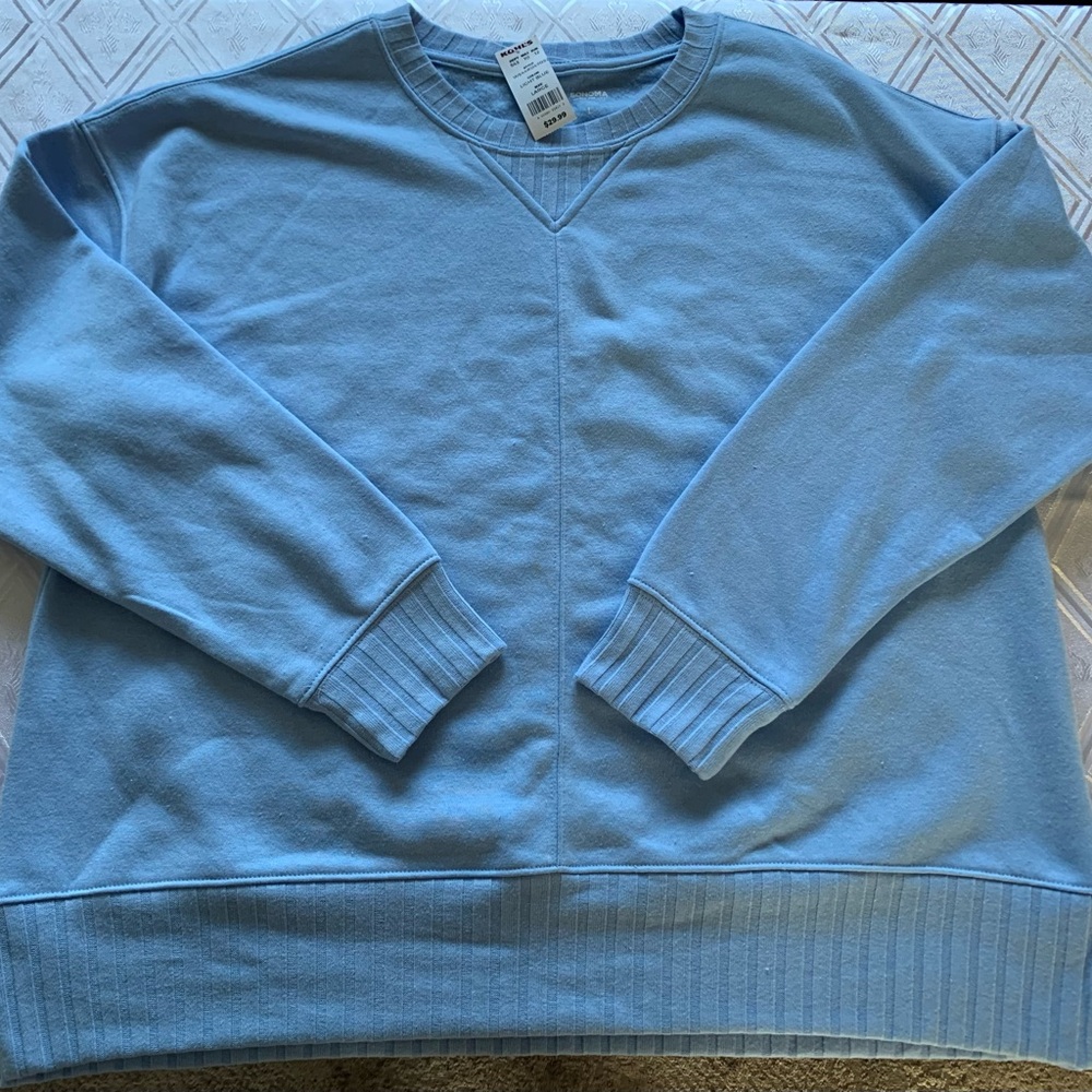 Sonoma Women's Light Blue Crewneck Sweatshirt
